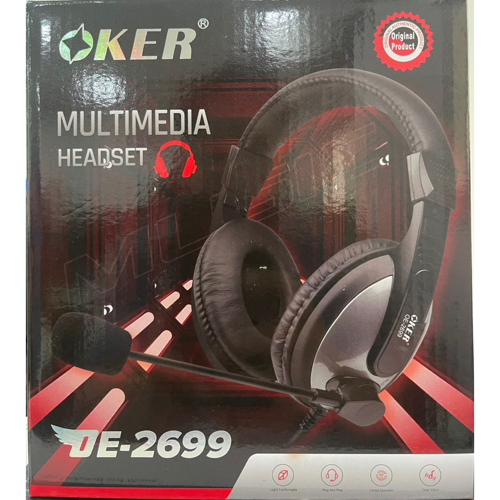 OE-2699 OKER Headphone  หูฟัง โอเคอร์ ครอบหู พร้อมไมค์