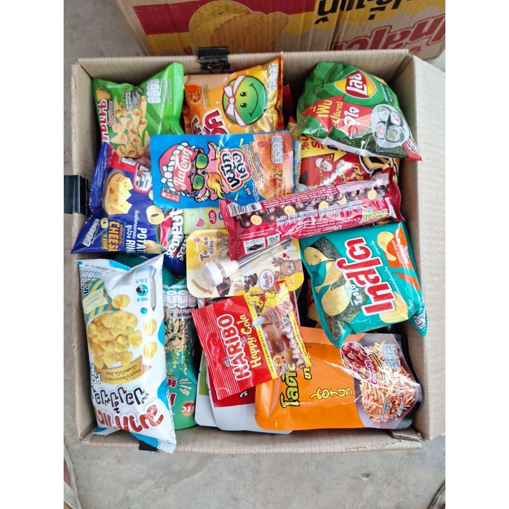 เซตสุ่มขนม 30-100 ชิ้น (ขนมห่อใหญ่5-6บาท +(ชิ้นเล็ก1-3บาท