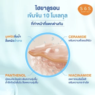[แพ็ค 2] SOS HYALURON X10 ADVANCED CONCENTRATE 9ml เอะสึ โอ เอะสึ เซรั่มพลังไฮยาลูรอนเข้มข้น 10 โมเลกุล (10SO00092x2)