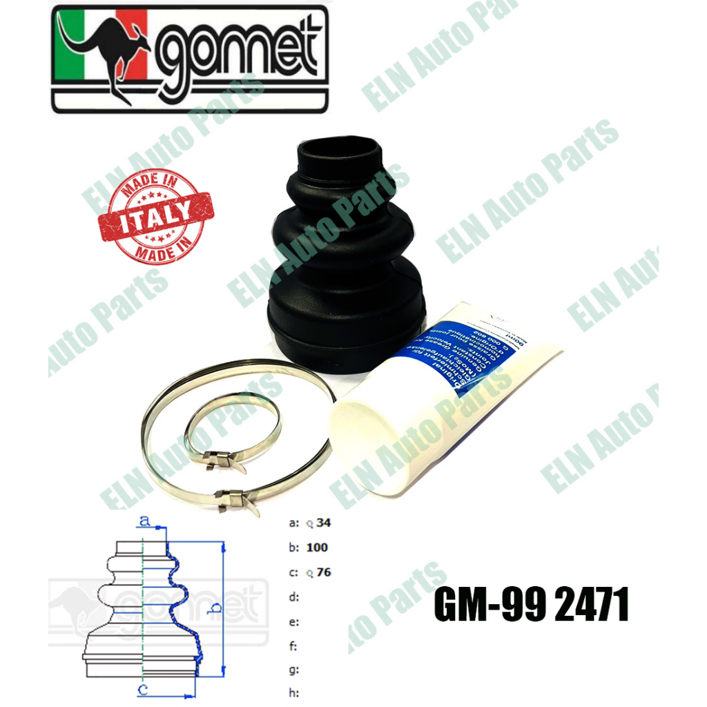 ยางกันฝุ่นเพลาใน/ยางหุ้มเพลาใน เปอโยต์ PEUGEOT 406 2.0i 16v XU10J4R ปี 1996