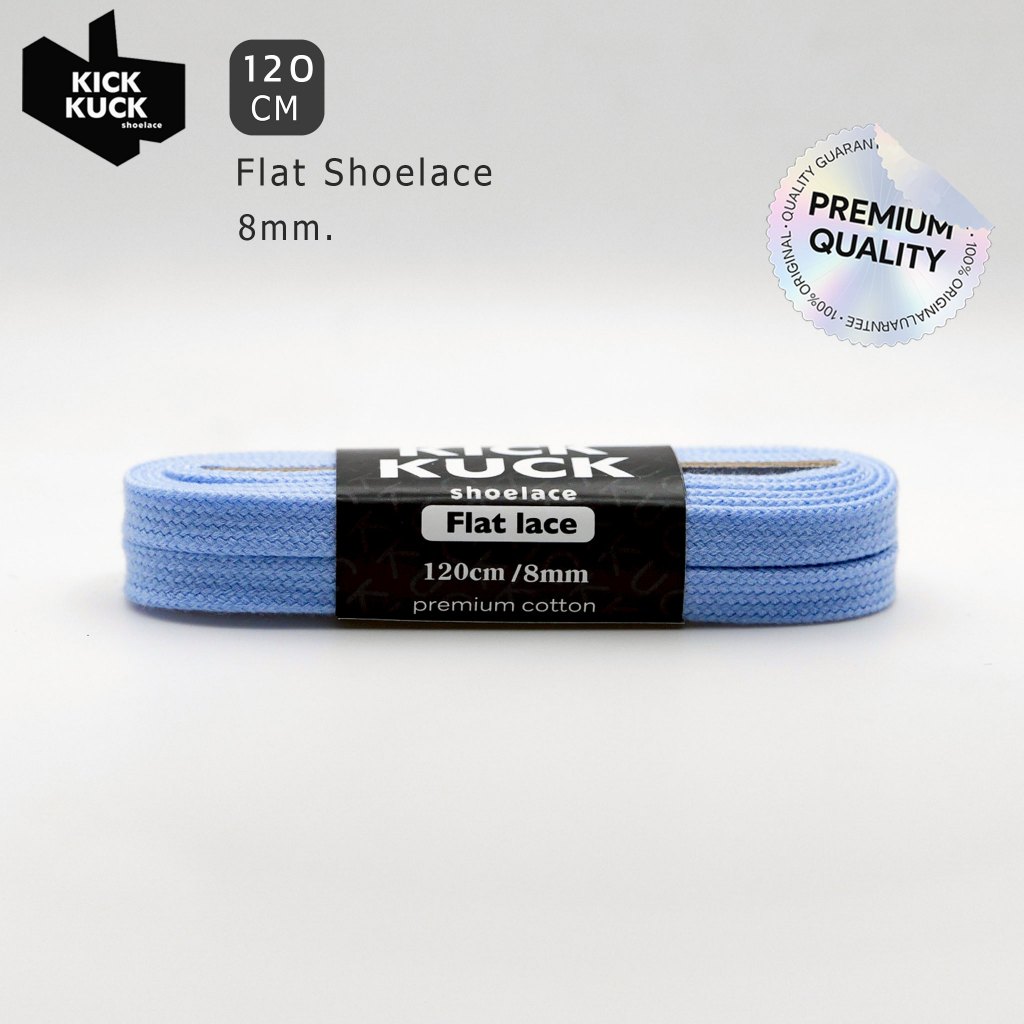 (หนา2ชั้น พรีเมี่ยม เพิ่มสีใหม่32สี) (KICKKUCK) เชือกรองเท้า (คิกคัก) (ทรงแบน) 120 cm. รองเท้ากีฬาและลำลอง มาตรฐานส่งออก รูปที่ 2