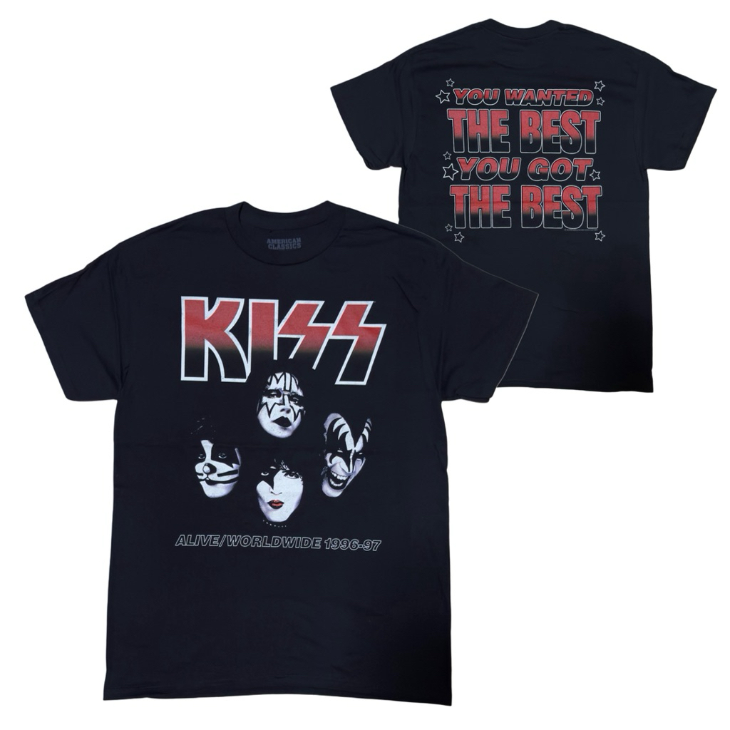 เสื้อวง KISS T-SHIRT : KISS YOU WANTED THE BEST (BLACK) ลิขสิทธิ์แท้ USA