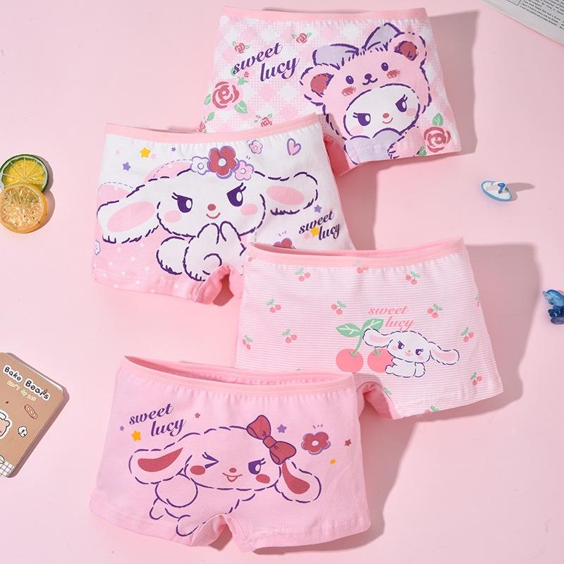 กางเกงชั้นในเด็กผู้หญิง กางเกงบ็อกเซอร์ผ้าฝ้ายสำหรับเด็กขนาดกลางและใหญ่ เด็กผู้หญิง เด็กทารก กางเกงขาสั้นผ้าฝ้ายสำหรับเด