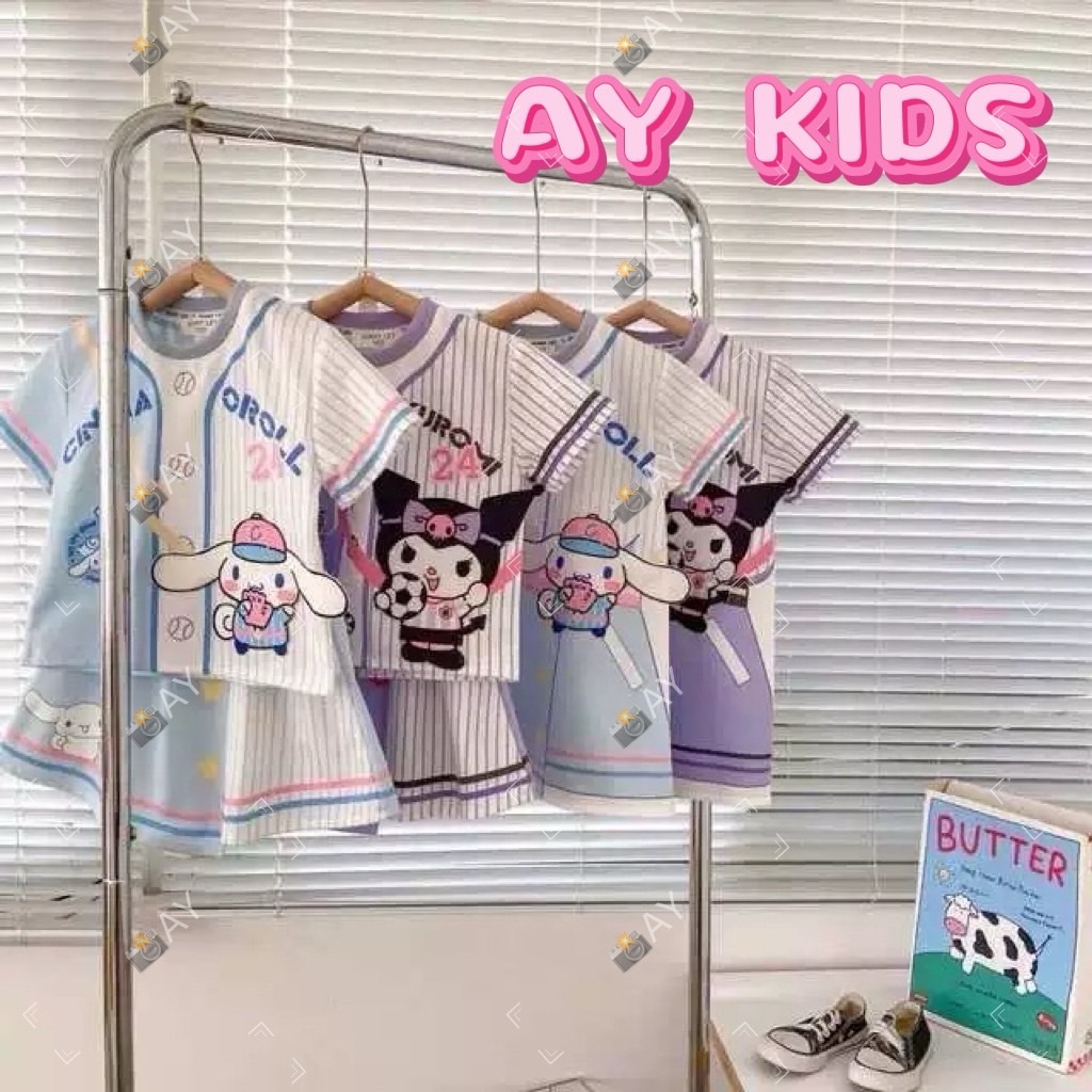 AY108 ชุดเสื้อ+กางเกงเด็กน่ารักสุดๆ ใส่สบาย ผ้านุ่ม ระบายอากาศดี 💕 ใส่เที่ยวก็ได้ ใส่อยู่บ้านก็น่ารั