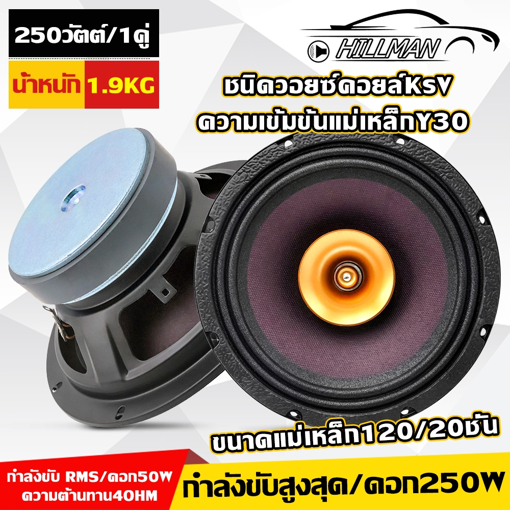 HILMAN ลำโพงเสียงกลางปากแตร ขนาด 8นิ้ว แม่เหล็ก 120x20 กรวยเคฟล่า ให้เสียงที่โดดเด่น รองรับกำลังขับสูงสุด 250 วัตต์