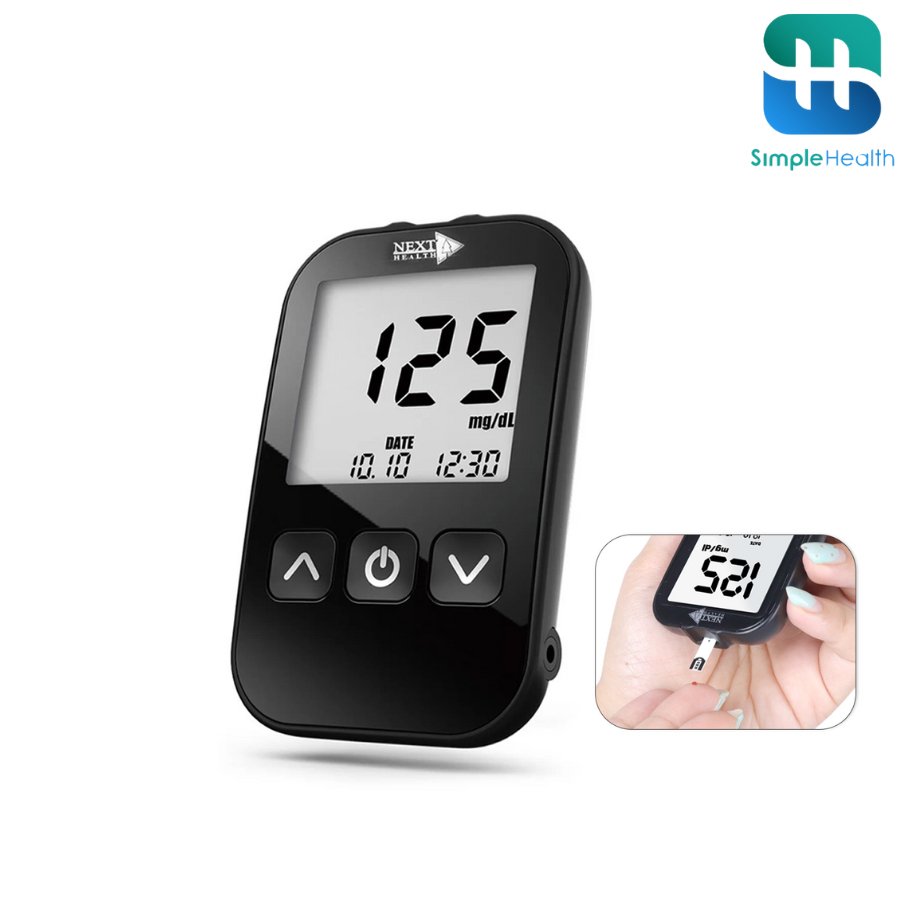 Simple Health เครื่องตรวจระดับน้ำตาล แผ่นตรวจน้ำตาล Blood Glucose Test Strip ใช้งานง่าย ไม่ยุ่งยาก บรรจุ 50 ชิ้น