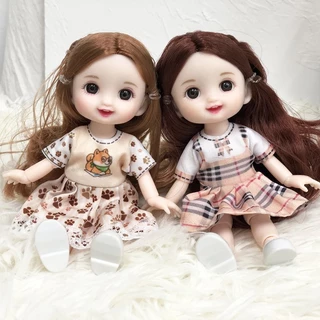 ตุ๊กตาเจ้าหญิง ของเล่นเด็กผู้หญิง ตุ๊กตา BJD 3D ตุ๊กตาแต่งตัว ตุ๊กตาน่ารัก ของเล่นสำหรับเด็กผู้หญิง