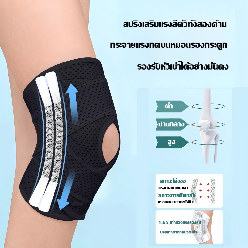 สนับเข่า อุปกรณ์พยุงเข่า บรรเทาอาการปวดข้อ บางและระบายอากาศได้ดี กันกระแทก บรรเทาความกดดันที่หัวเข่า รูปที่ 3