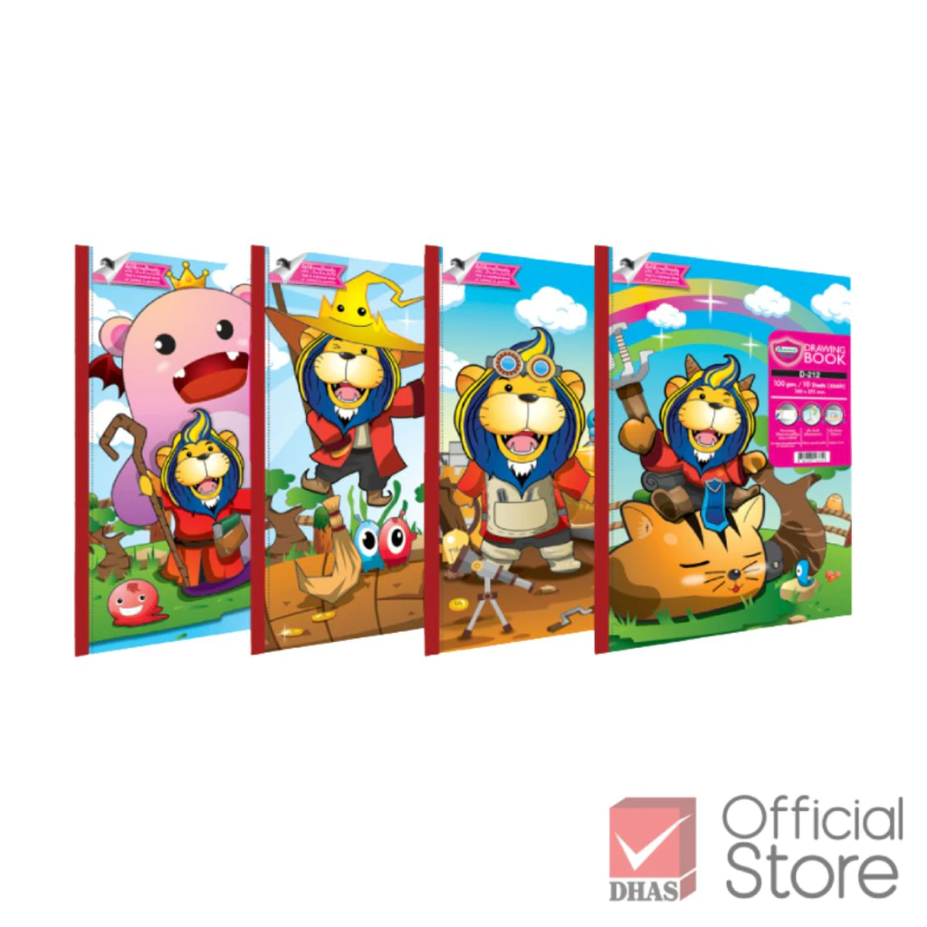 Master Art สมุดวาดรูป สมุดวาดเขียน 100 แกรม 10 แผ่น คละลาย จำนวน 1 เล่ม