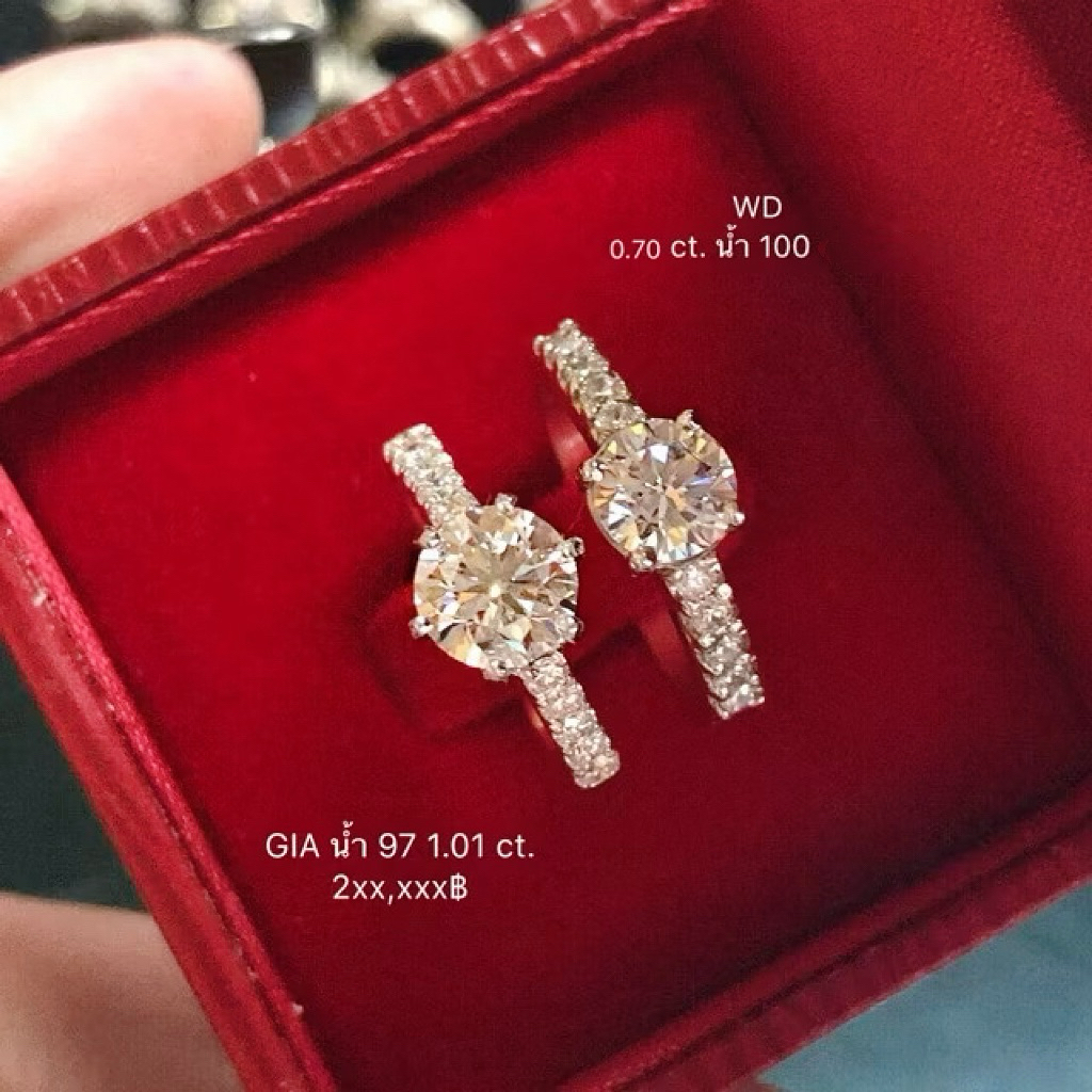 💍แหวนเพชรชู 50 ตัง เพชรสังเคราะห์เหลี่ยม(H&A) นำเข้าเพชรเอง โรงงานทำเพชรแท้กว่า30ปี