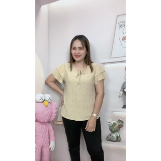 เสื้อสีดำ เสื้อลูกไม้ฉลุุ เสื้อลูกไม้สวยๆ รอบอก36-48นิ้ว รุ่น917