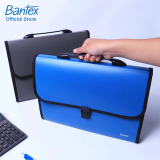 Bantex กระเป๋าใส่เอกสาร แฟ้มเก็บเอกสาร ขนาดA4 13ช่อง พร้อมหูหิ้วและล็อค กันน้ำ file folder