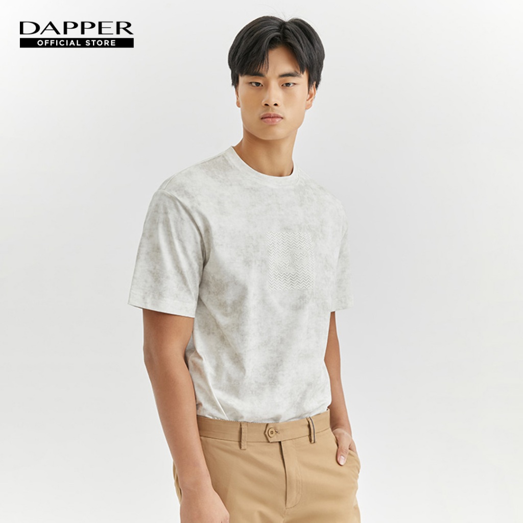 DAPPER เสื้อยืด DP Washed-Effect T-Shirt สีขาว (KR/WH/802LS)