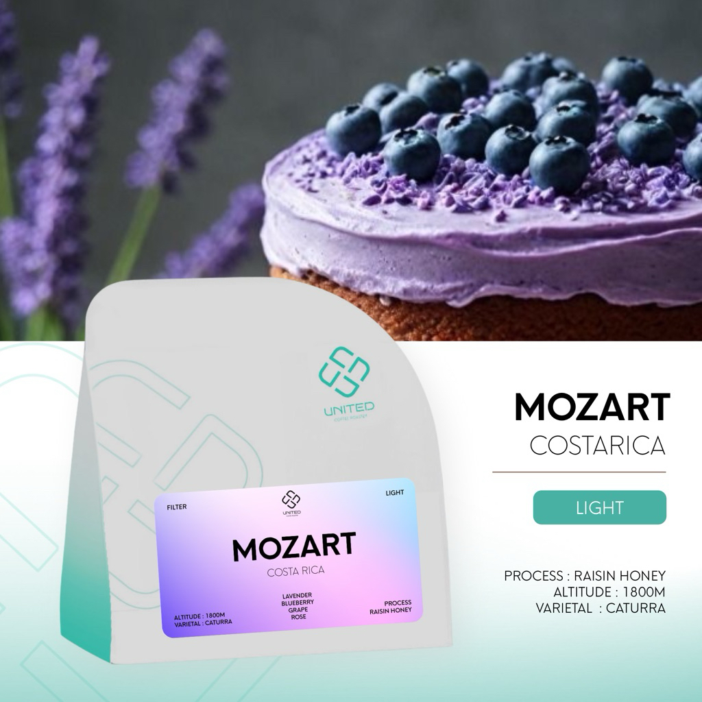 United Coffee Roaster เมล็ดการแฟโมสาท  คั่วอ่อน ( Mozart Costarica)