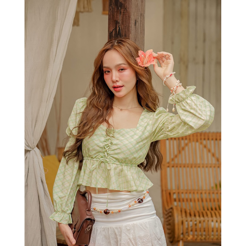 ส่งต่อ เสื้อ “Bonnie” Green Scott 🌿 #kokiji