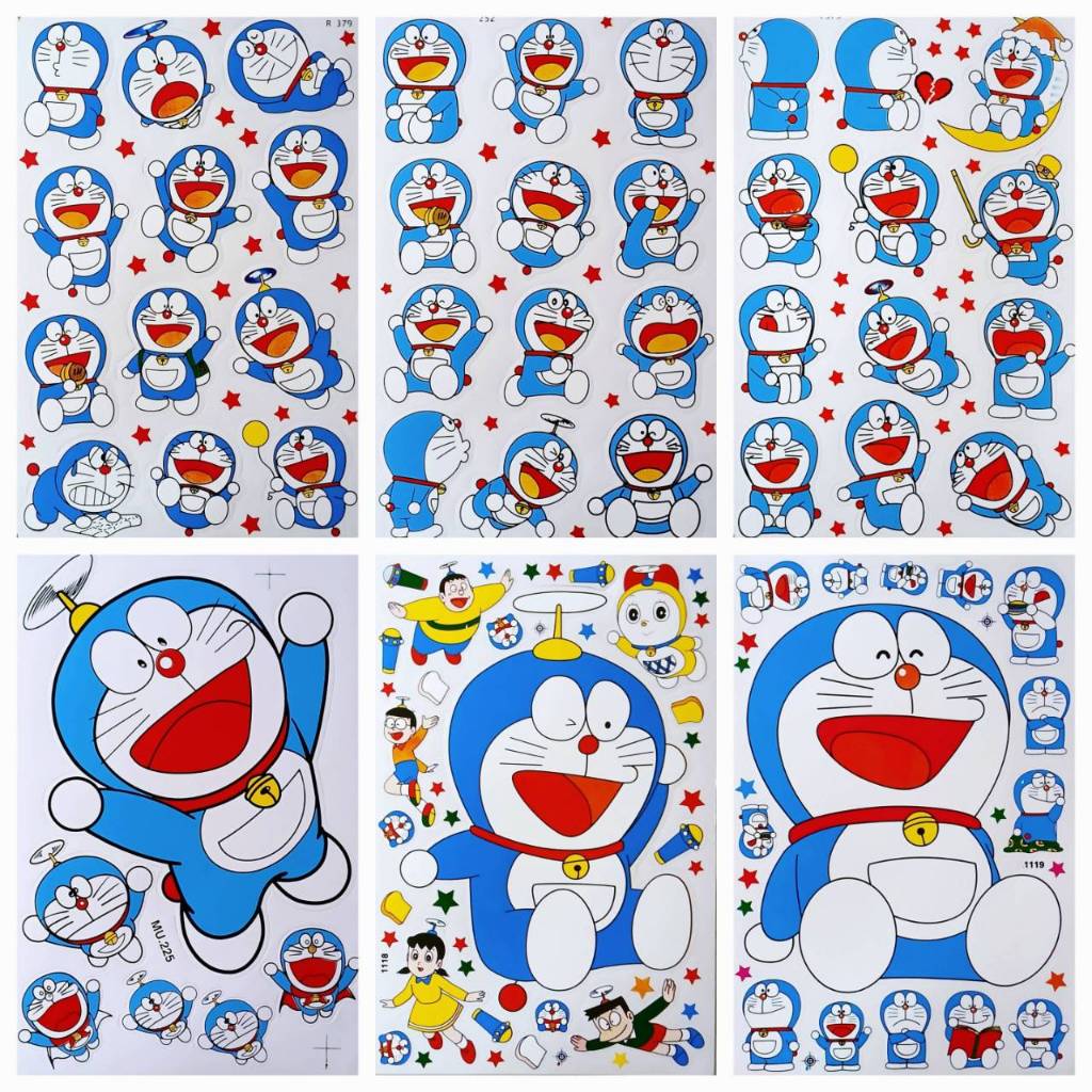 #สติ๊กเกอร์โดเรม่อน #สติ๊กเกอร์ลายการ์ตูน ( ขนาด ยาว 17.50 ซม. X สูง 26.50 ซม.)