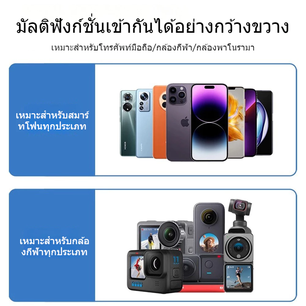Neck Camera Holder Mount กล้องแอคชั่น สำหรับ มือถือ ทุกรุ่นGoPro,DJI,Insta360 น้ำหนักเบา พกพาสะดวก ถ่ายวิดีโอได้สะดวก thumbnail 9