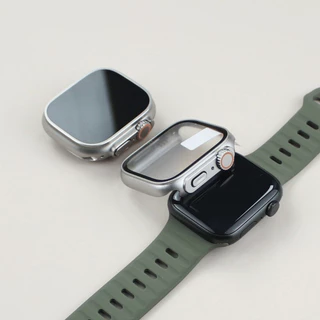 สายโลหะ + เคสพีซีสำหรับ iWatch Series 10 46 42 มม. 45 44 41 40 มม. สายสแตนเลส หน้าจอ เคสกระจกนิรภัย iWatch Series 9 8 SE