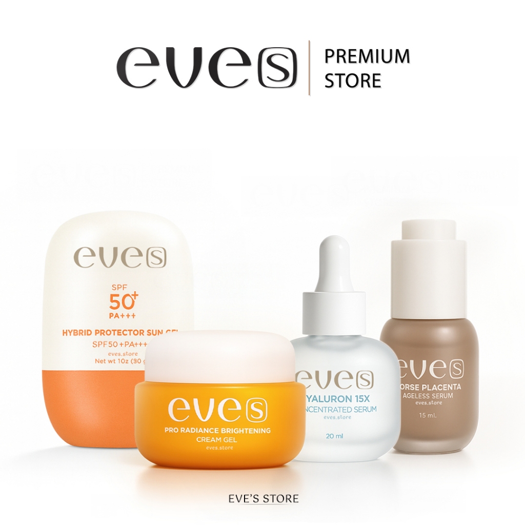[ส่งด่วน] EVES อีฟส์ เซตลดอายุผิว ไม่กลัวแสง เซรั่มอีฟส์ ครีมบำรุงผิวหน้าขาวใส ให้ผิวขาว สว่าง กระจ่างใส กันแดดเนื้อเจล