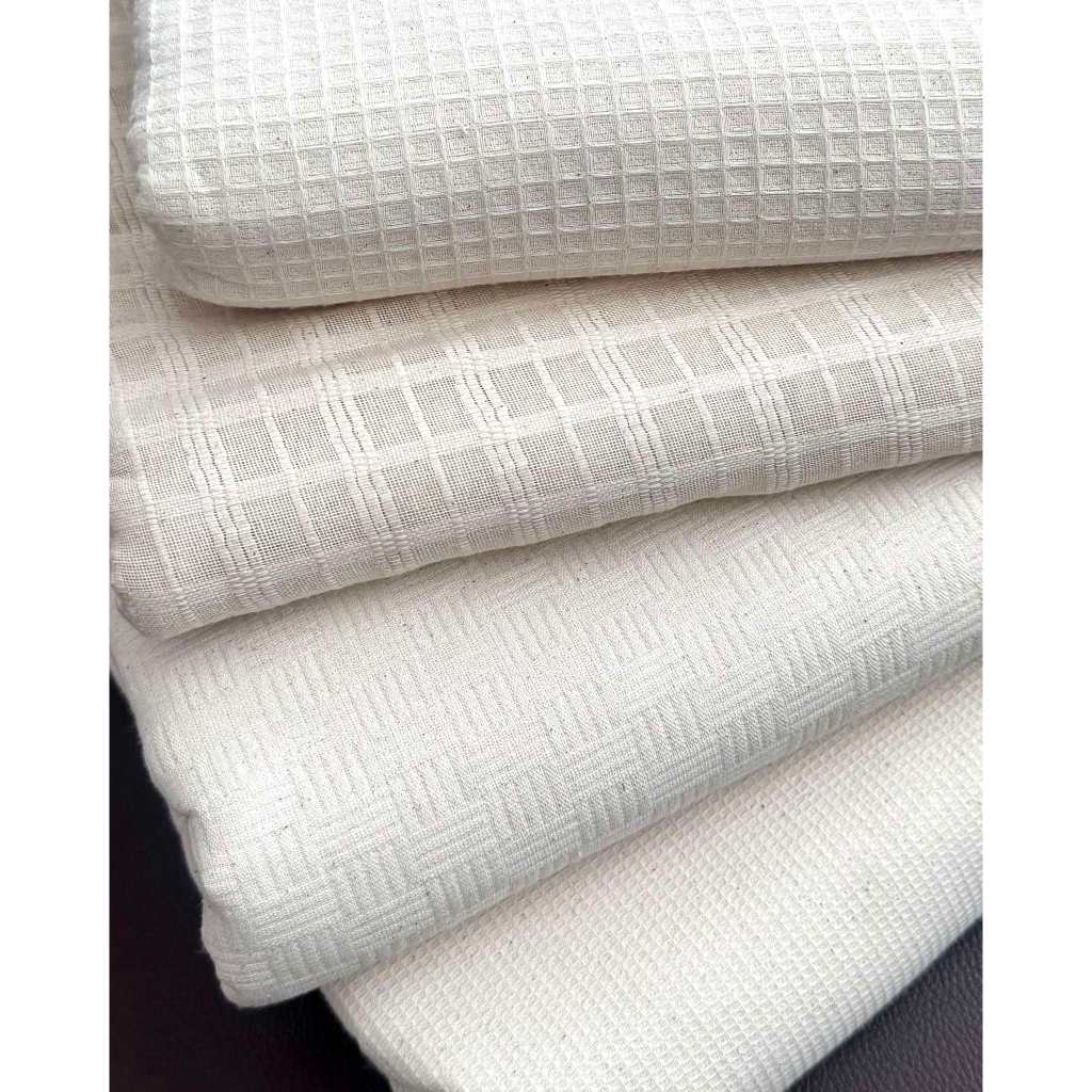 ผ้าฝ้ายดิบธรรมชาติทอลาย ผ้าเนื้อนุ่ม ผ้าฝ้ายสีธรรมชาติ  ผ้าทอลายต่างๆ ผ้าตัดเย็บ