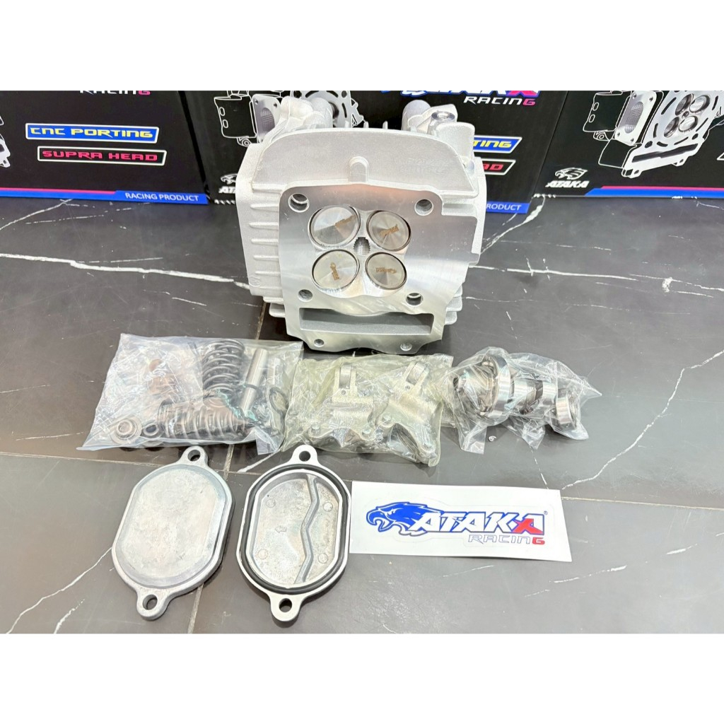 ชุดฝาสูบ W.125 - 4V ATAKA พร้อมอุปกรณ์ครบชุด