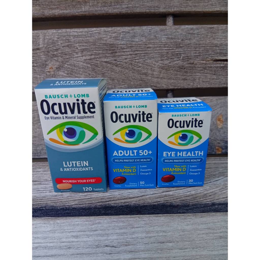 รวม วิตามินบำรุงสายตา แสงสีฟ้า Ocuvite Bausch + Lomb Eye Health Eye Vitamins and Minerals with Lutei