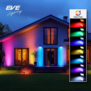 โคมไฟปักดิน โซล่าเซลล์ ติดผนัง ตั้งพื้น LED ขนาด 15 วัตต์ รุ่นสลับสี RGB และ แสงวอร์มไวท์ 3000K