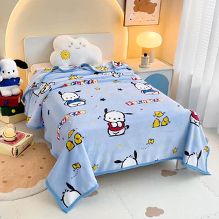 พร้อมส่ง🇹🇭ผ้าห่มนาโนSanrio100% ขนาด5ฟุต ฟรี‼️กระเป๋า
