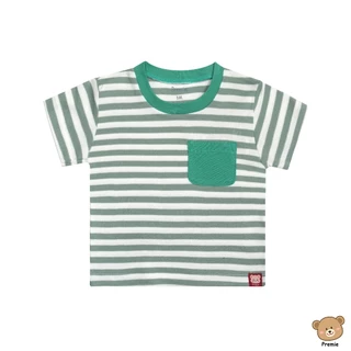 (Premie) Cuddly Cub เสื้อแขนสั้นสำหรับเด็กเล็ก ผู้หญิง ผู้ชาย ลายริ้ว สำหรับใส่ไปเที่ยว ใส่อยู่บ้าน