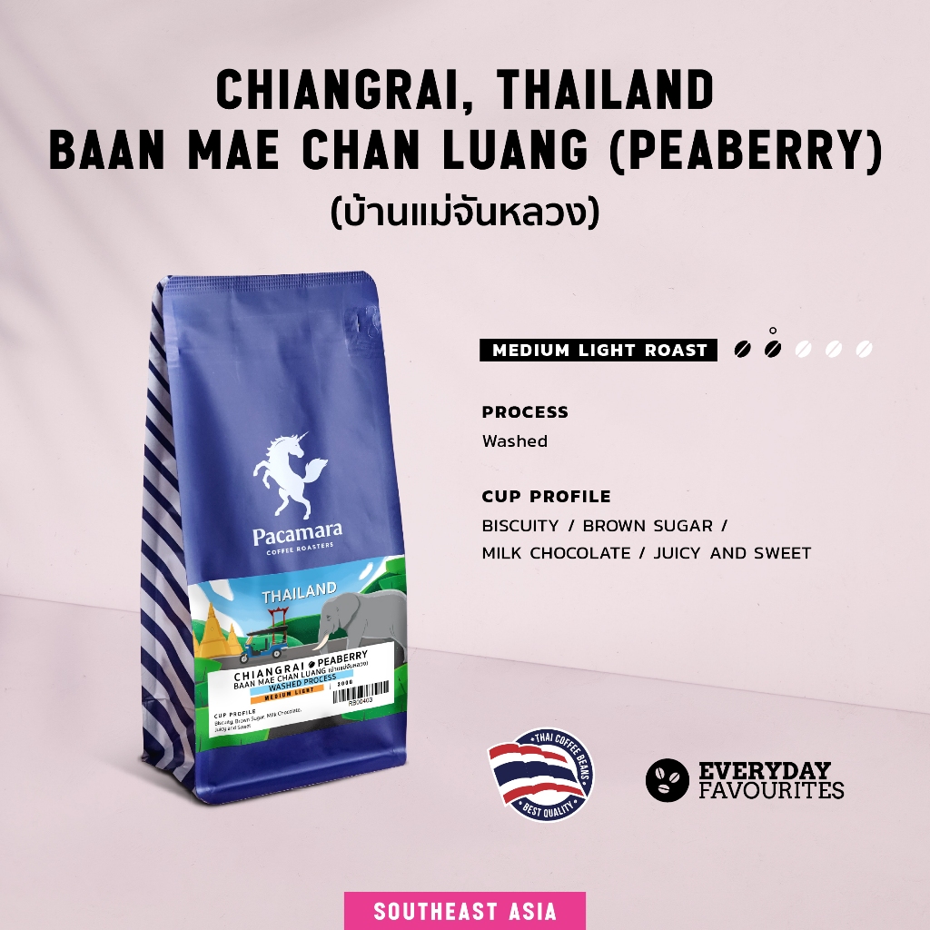 Pacamara CHIANGRAI, THAI MaeChanLuang Washed #PB 200g (บ้านแม่จันหลวง)