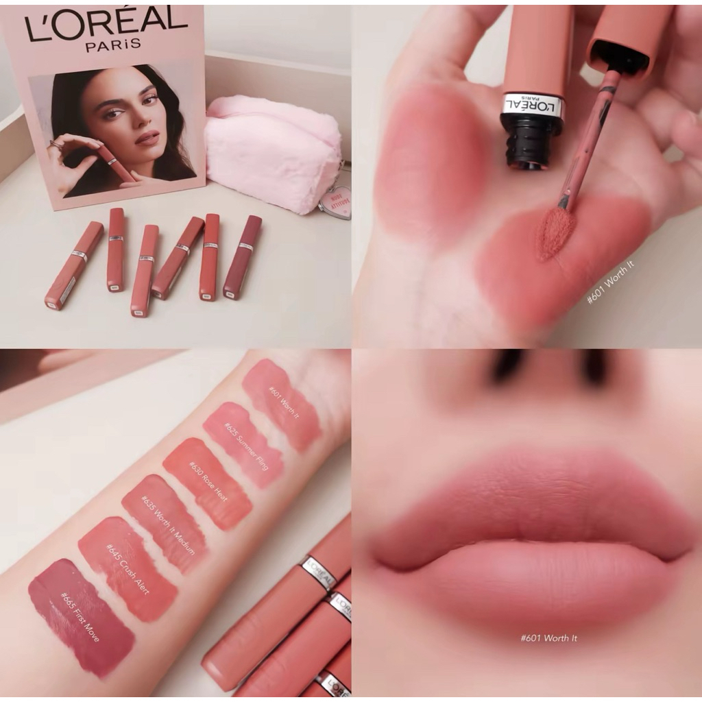 L’Oreal Paris — Laque Resistance เนื้อแมต เบอร์601 คือพูดเลย… แบบแพง! สีแน่นจัดเต็ม เม็ดสีคือสวยปังต