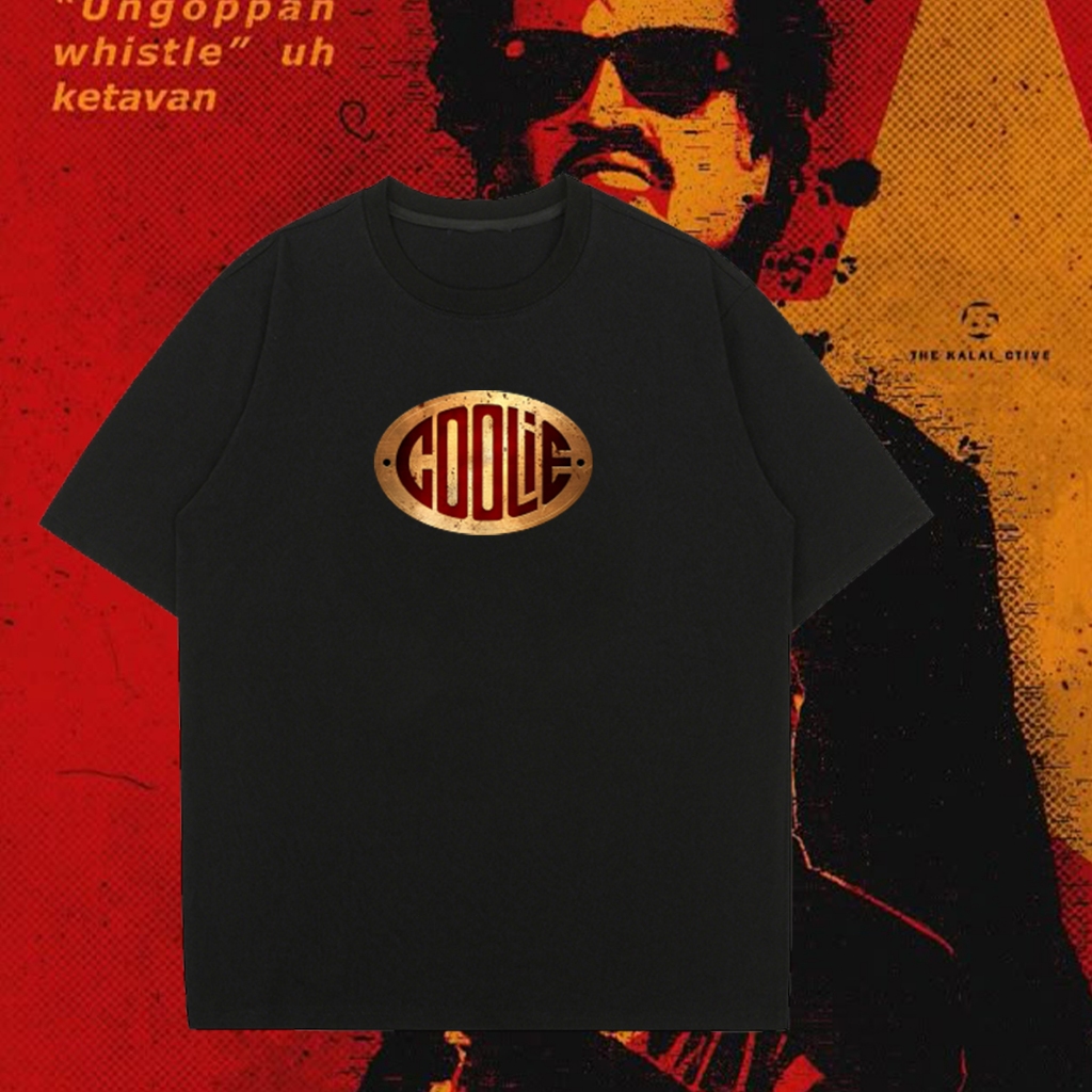 Coolie Rajini T Shirt SUPER STAR RAJINI Shirt Coolie Movie Baju เสื้อยืด สวมใส่สบาย ระบายอากาศได้ S-