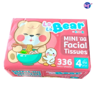 [ยกลัง] LALA BEAR กระดาษทิชชู่เช็ดปากป๊อปอัพ ลาลาแบร์ พกพา ลัง 10แพค แพค 10ห่อ หนา 4ชั้น ห่อ 336แผ่น