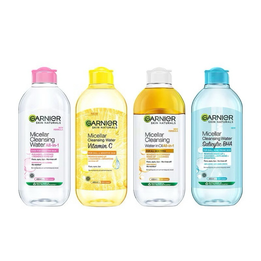 Garnier การ์นิเย่ ไมเซล่า คลีนซิ่งวอเตอร์ ล้างเครื่องสำอาง 125/400ml