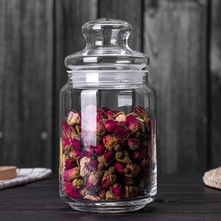AMORN - (Ocean) B02523G0000 Pop Jar (650ml.) - ขวดโหล ขวดโหลกลมฝาแก้ว ขวดโหลป๊อปจา โหลแก้วเก็บอาหารแห้ง