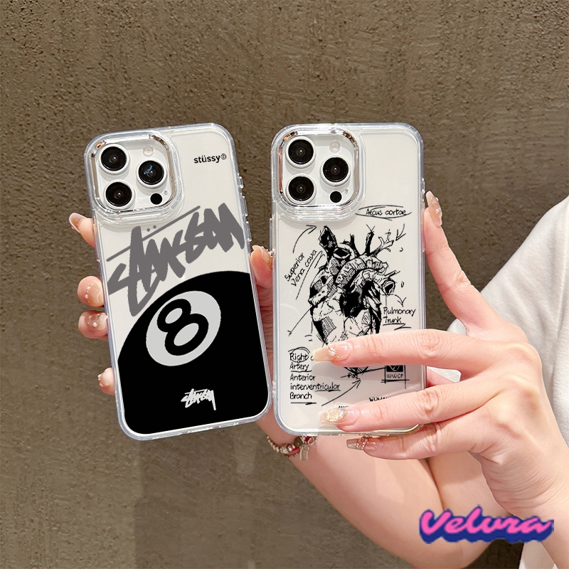 เคสไอโฟน11 ลายเซ็นบิลเลียด For iPhone 11 13 12 14 15 Pro Max X XS 7 8 Plus เคส รูปแบบโปร่งใส ซิลิโคนนุ่มกันกระแทก Case
