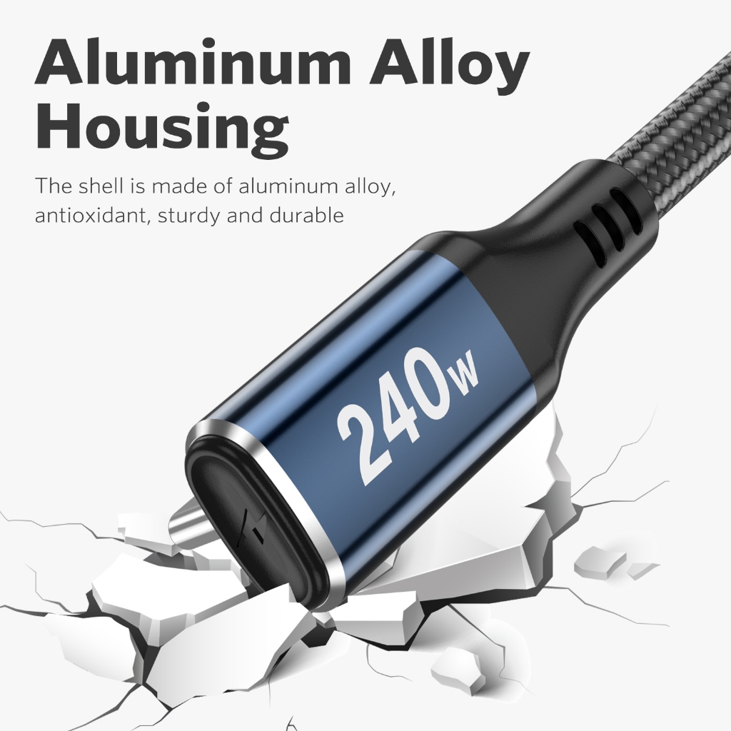 MeeGoo สายชาร์จเร็ว Type C 240W USB2.0 ถ่ายโอนที่รวดเร็ว Type C  to Type C Fast Charging สายชาร์จมือถือ - รูปที่ 5