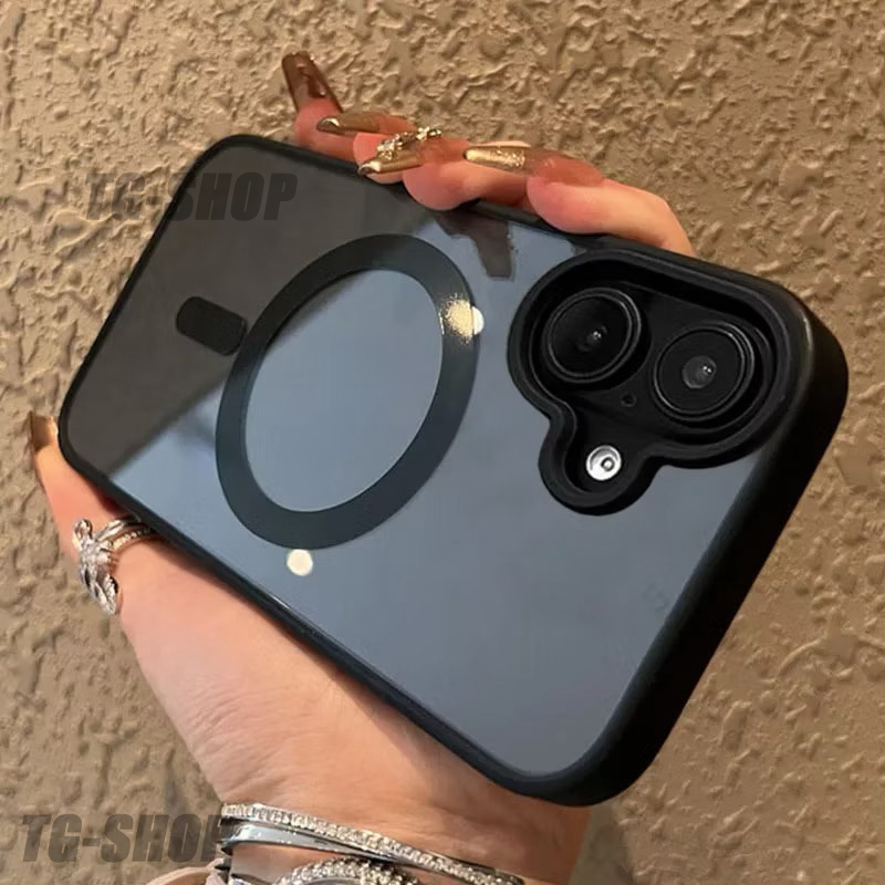 Magnetic เคส For Samsung A07 A17 A37 A57 A55 5G A56 A06 A36 A26 A16 A15 A54 A25 A35 S25 S26 Ultra S24 FE เคสใสกันกระแทก