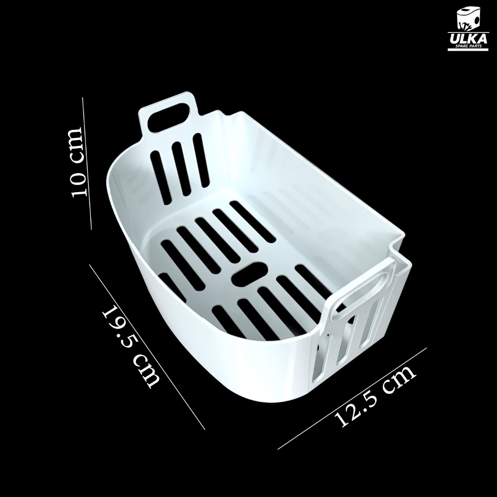 ULKA อะไหล่เครื่องทำน้ำแข็ง 12A ตะกร้า ตะกร้าพลาสติก สำหรับรองน้ำแข็ง เครื่องทำน้ำแข็งขนาดเล็ก (สอบถ