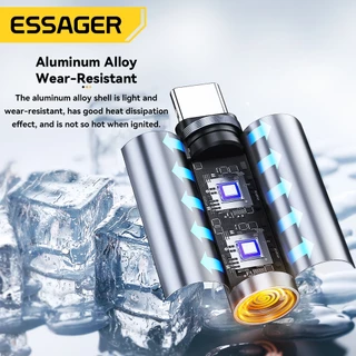 Essager ที่จุดบุหรี่ Type-C พกพาสำหรับการเดินทาง ใช้งานได้กับอุปกรณ์หลายชนิด
