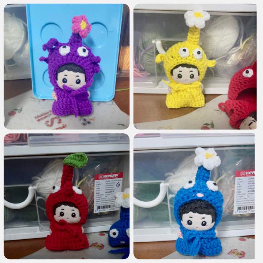 ชุดไหมพรมตุ๊กตาไอดอล ขนาด 7 cm.10cm 15cmพร้อมส่ง เปลี่ยนสีไหมทักแชท