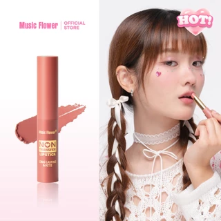 [Music Flower] Non Transfer ลิปสติกเนื้อแมตต์กํามะหยี่ เบาสบายไม่หนักปาก ติดทนยาวนาน มี 12 เฉดสี