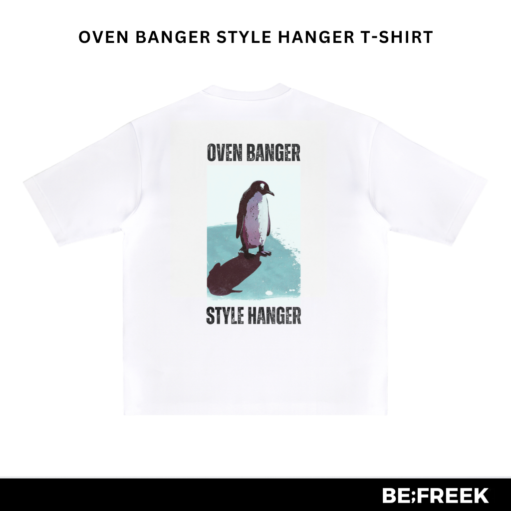 BE;FREEK x BAKE URBAN เสื้อยืด ลาย Oven Banger Style Hanger T-Shirt Unisex สีขาว