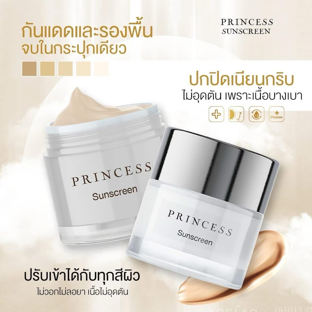 ครีมกันแดดปริ้นเซส Princess Sunscreen Cream ช่วยปกป้องผิวจากแสงแดด SPF 50 PA+++ - รูปที่ 5