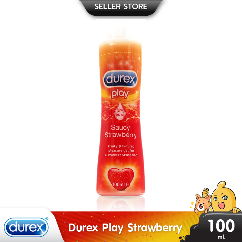 Durex Play Strawberry เจลหล่อลื่น กลิ่นสตรอเบอร์รี่ หอมหวาน ลื่นแบบธรรมชาติ บรรจุ 1 หลอด (ขนาด 100 ml.)