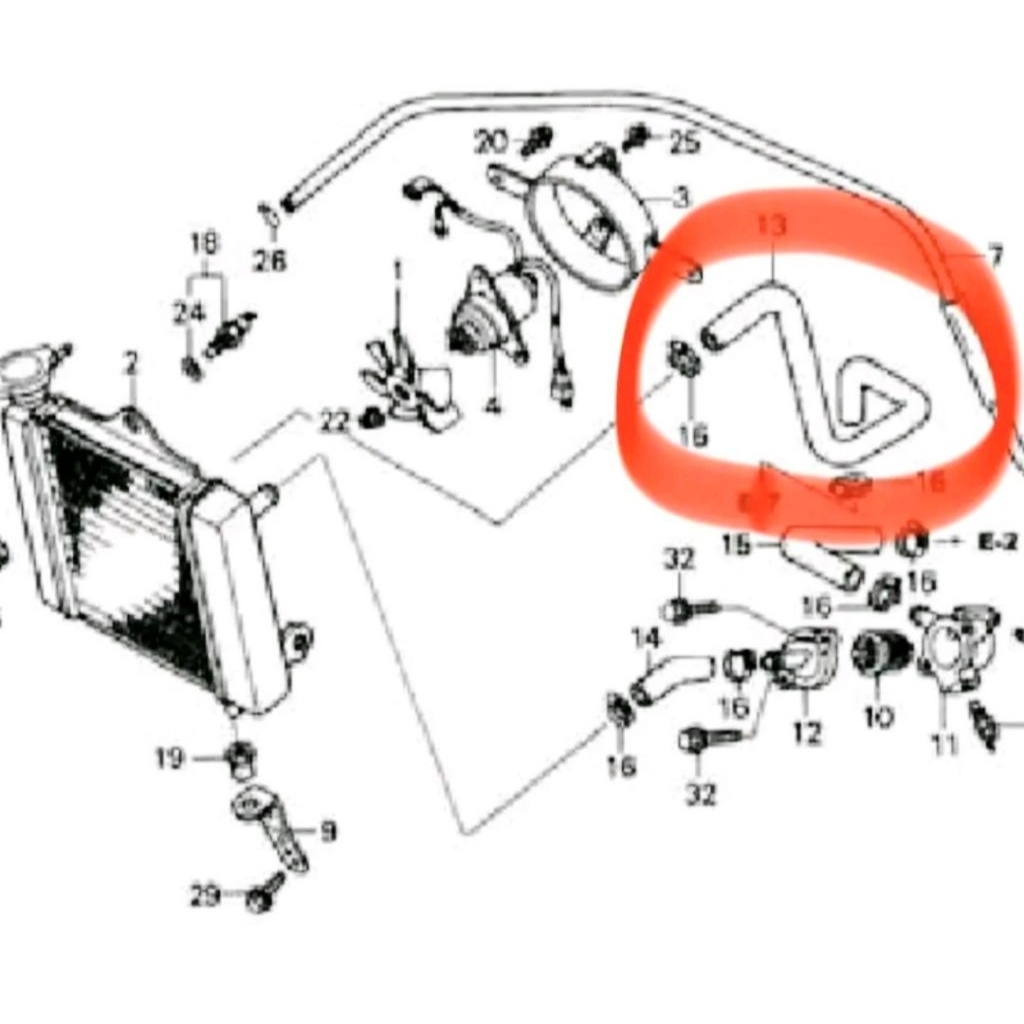 ท่อน้ำ A โซนิค แท้ศูนย์ 19503-KGH-900