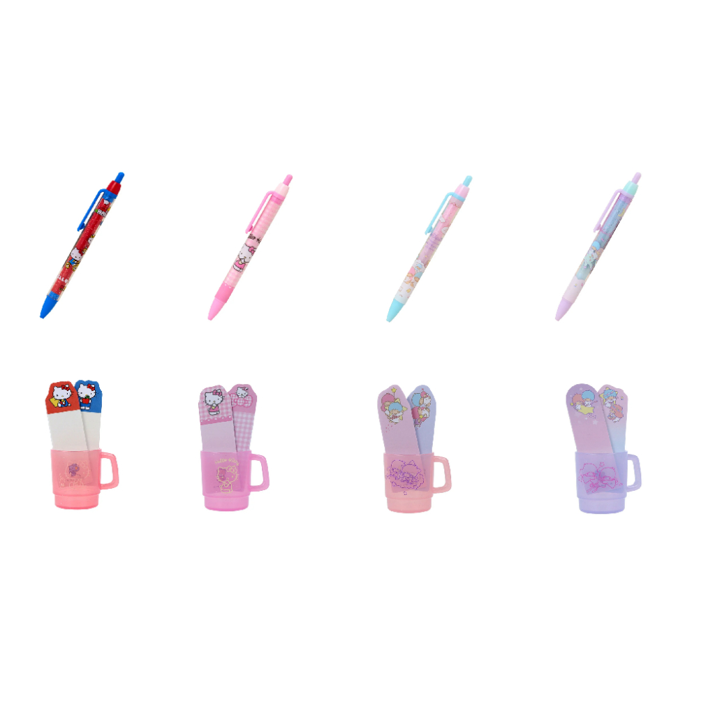 [ส่งตรงจากญี่ปุ่น] Sanrio Hello Kitty และ Little Twin Stars Stationery Series Japan NEW Sanrio Chara