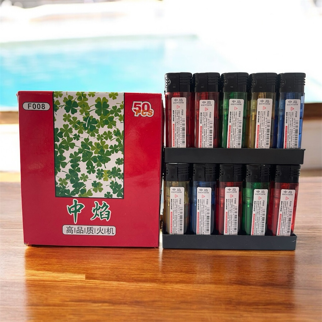 ไฟแช็ก ไฟฟู่ แบบเติมแก๊สได้ 50ชิ้น