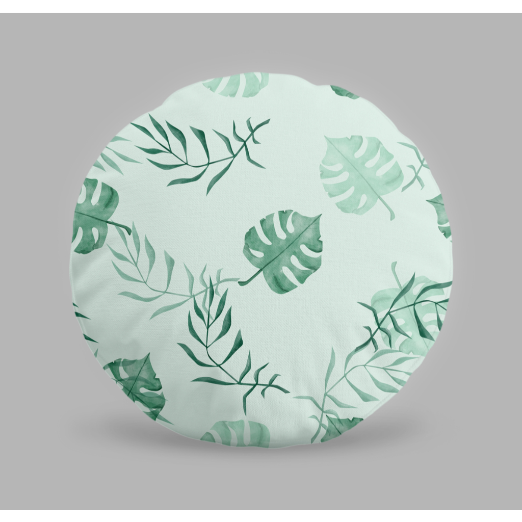 ใหม่! หมอนอิงทรงกลม พิมพ์ลาย สวยถูกใจตกแต่งบ้าน ตกแต่งร้าน  บรรจุใยสังเคราะห์เกรดA คุณภาพดี ขนาด 18 นิ้ว