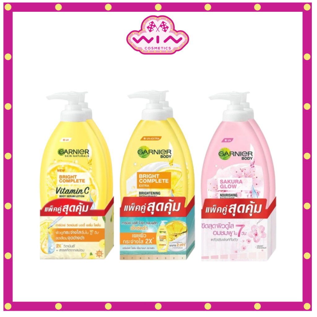 Garnier การ์นิเย่ บอดี้ ไวท์ ยูวี 400+400 มล. [แพ็คคู่]